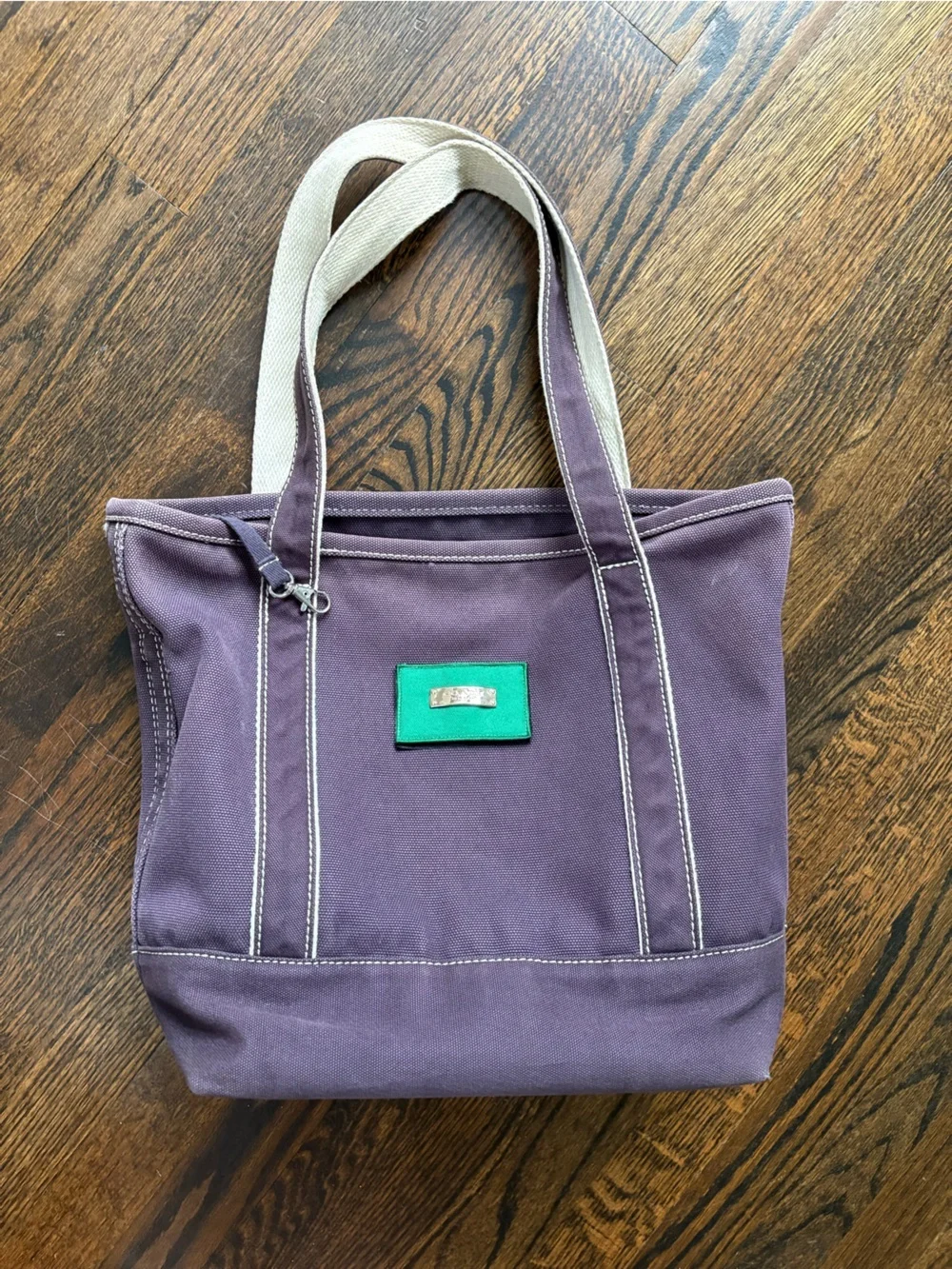 Lands’ End Navy Tote Bag with Coach Patch